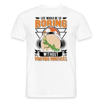 Praying Mantis Gift Mantis Mantis Mantis Fangschrecke - Men's T-Shirt - white - Front - AI Model Male 178 dark (178cm)