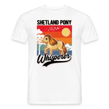 Shetland Pony Whisperer Shetland-Pony Shetty - Männer T-Shirt - Weiß - Vorne - AI Model Male 178 dark (178cm)