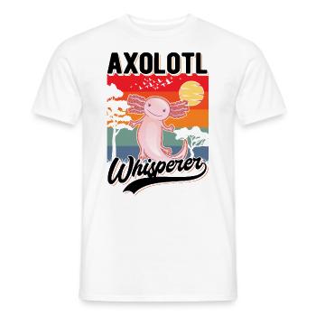 Axolotl Whisperer Axolotl Whisperer Tail Lurch - Men's T-Shirt - white - Front - AI Model Male 178 dark (178cm)