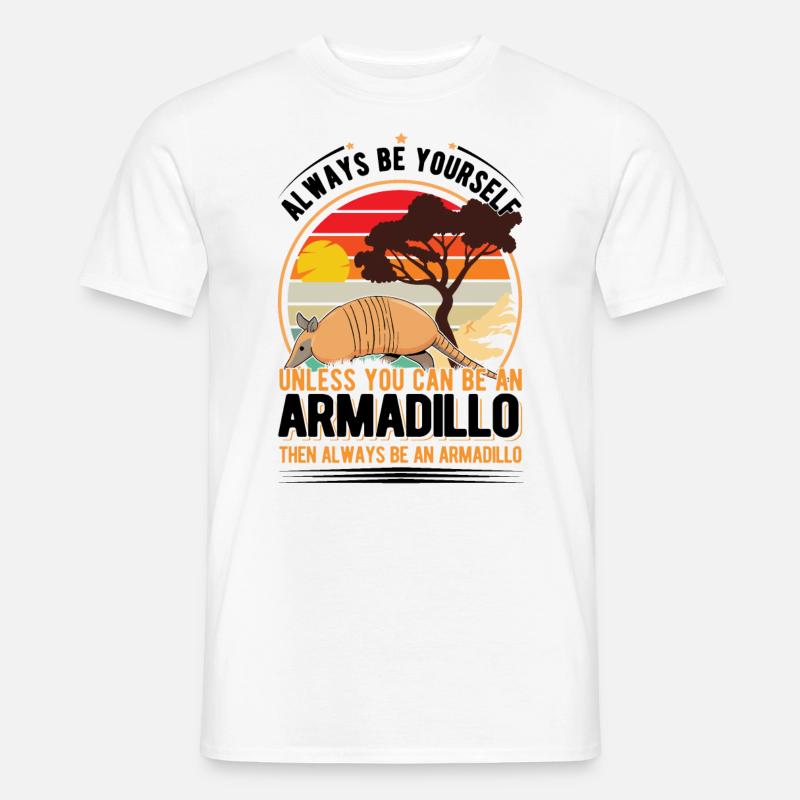 Gürteltier Geschenk Armadillo - Männer T-Shirt - Weiß