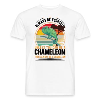 Chameleon Gift Chameleon - Men's T-Shirt - white - Front - AI Model Male 178 dark (178cm)
