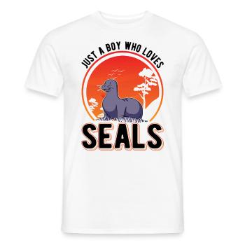 Robbe Junge - Männer T-Shirt - Weiß - Vorne - AI Model Male 178 dark (178cm)