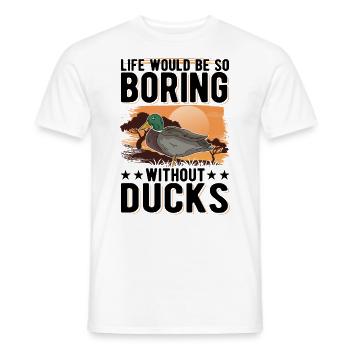 Canard Cadeau Éleveur de Canard - T-shirt homme - blanc - Devant - AI Model Male 178 dark (178cm)