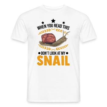 Schnecke Geschenk Weinbergschnecke - Männer T-Shirt - Weiß - Vorne - AI Model Male 178 dark (178cm)