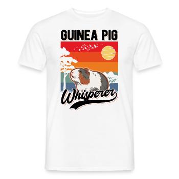 Meerschweinchen Flüsterer Cochon d’Inde Chuchoteur - T-shirt homme - blanc - Devant - AI Model Male 178 dark (178cm)