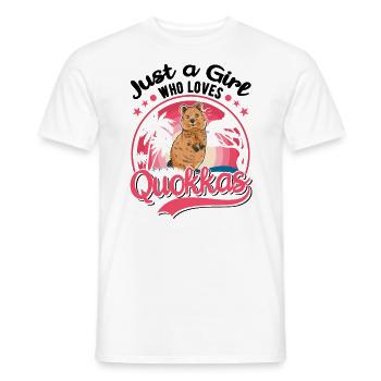 Quokka Girl Short-tailed Kangaroo - Men's T-Shirt - white - Front - AI Model Male 178 dark (178cm)