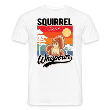 Eichhörnchen Flüsterer Squirrel Whisperer - Men's T-Shirt - white - Front - AI Model Male 178 dark (178cm)