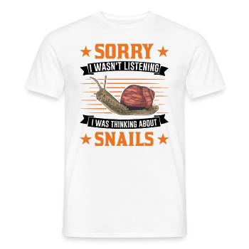 Snail Gift Vineyard Snail - Men's T-Shirt - white - Front - AI Model Male 178 dark (178cm)