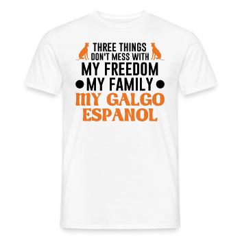 Galgo Espanol Freedom Family Galgo - Men's T-Shirt - white - Front - AI Model Male 178 dark (178cm)