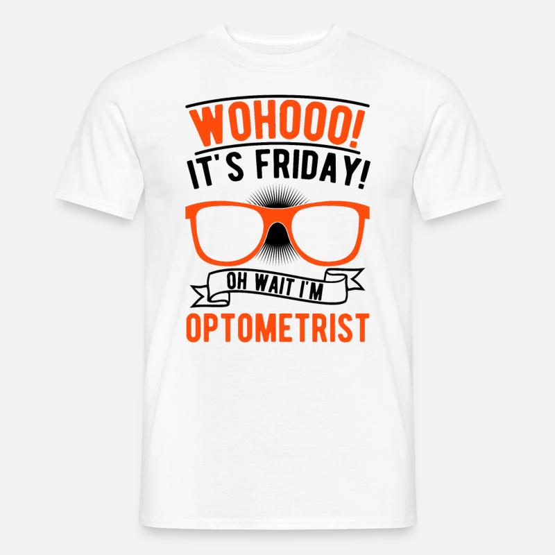 Optiker Geschenk Augenoptiker - Männer T-Shirt - Weiß