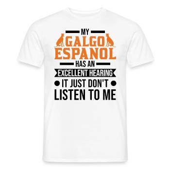 Galgo Espanol Cadeau Lévrier Espagnol - T-shirt homme - blanc - Devant - AI Model Male 178 dark (178cm)