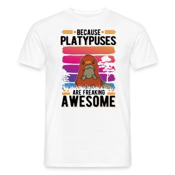 Platypus Gift Platypus - Men's T-Shirt - white - Front - AI Model Male 178 dark (178cm)
