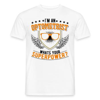 Optiker Superkraft Augenoptiker - Männer T-Shirt - Weiß - Vorne - AI Model Male 178 dark (178cm)