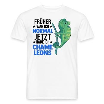 I used to be normal Now I have chameleons - Men's T-Shirt - white - Front - AI Model Male 178 dark (178cm)