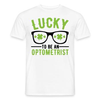 Lucky to be an Optometrist Augenoptiker Optiker - Männer T-Shirt - Weiß - Vorne - AI Model Male 178 dark (178cm)