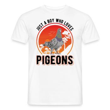 Pigeon Jeunes colombophiles - T-shirt homme - blanc - Devant - AI Model Male 178 dark (178cm)