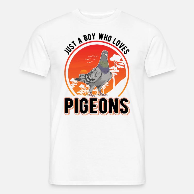 Taube Junge Taubenzüchter - Männer T-Shirt - Weiß