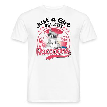 Waschbär Mädchen Raccoon Girl - T-shirt homme - blanc - Devant - AI Model Male 178 dark (178cm)