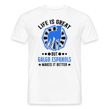 Galgo Espanol Gift Spanish Greyhound - Men's T-Shirt - white - Front - AI Model Male 178 dark (178cm)