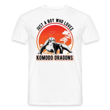 Komodowaran Mädchen Komodo Dragon Waran - Männer T-Shirt - Weiß - Vorne - AI Model Male 178 dark (178cm)