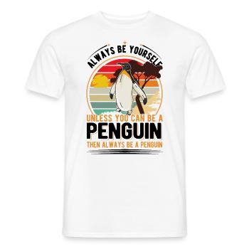 Pingouin Cadeau Pingouin - T-shirt homme - blanc - Devant - AI Model Male 178 dark (178cm)