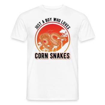 Serpent de maïs Jeune serpent de maïs - T-shirt homme - blanc - Devant - AI Model Male 178 dark (178cm)