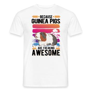 Meerschweinchen Geschenk Guinea Pig - Männer T-Shirt - Weiß - Vorne - AI Model Male 178 dark (178cm)