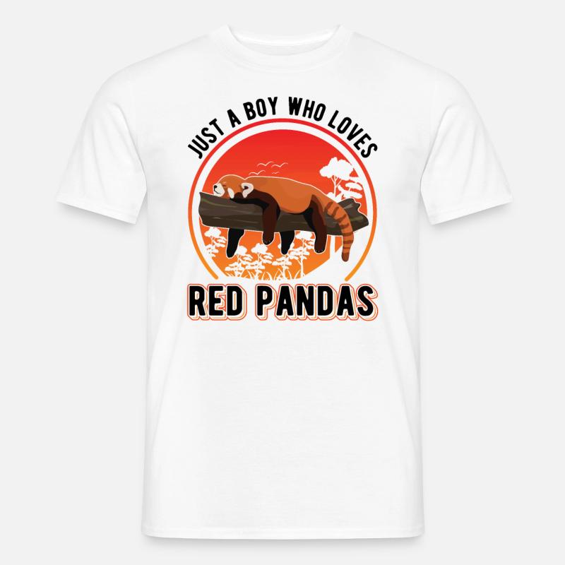 Roter Panda Junge Red Panda - Männer T-Shirt - Weiß