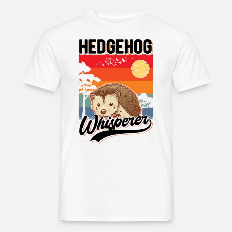 Igel Flüsterer Hedgehog Whisperer - Männer T-Shirt - Weiß