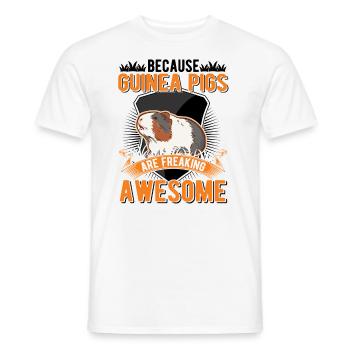 Cochon d’Inde Cadeau Cochon d’Inde - T-shirt homme - blanc - Devant - AI Model Male 178 dark (178cm)