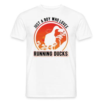 Indien Running Young Bottle Duck - T-shirt homme - blanc - Devant - AI Model Male 178 dark (178cm)