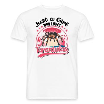 Tarantel Mädchen Tarantula Fille - T-shirt homme - blanc - Devant - AI Model Male 178 dark (178cm)
