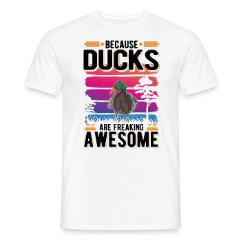 Canard Cadeau Éleveur de Canard - T-shirt homme - blanc - Devant - AI Model Male 178 dark (178cm)