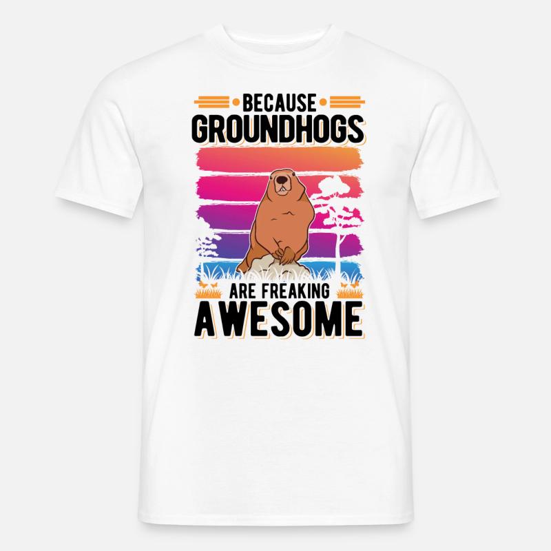 Murmeltier Marmot Waldmurmeltier - Männer T-Shirt - Weiß