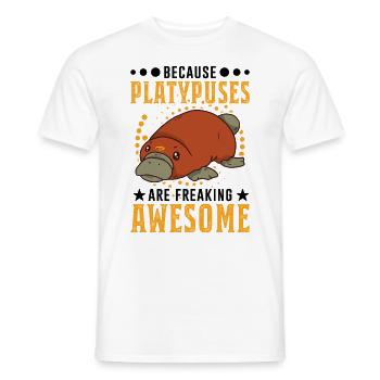 Platypus Gift Platypus - Men's T-Shirt - white - Front - AI Model Male 178 dark (178cm)