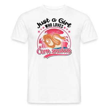 Corn Snake Fille Corn Snake - T-shirt homme - blanc - Devant - AI Model Male 178 dark (178cm)