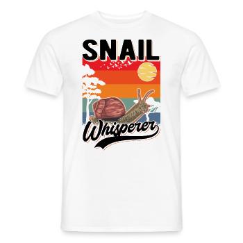 Schneckenflüsterer Schnecke Snail Whisperer - Männer T-Shirt - Weiß - Vorne - AI Model Male 178 dark (178cm)