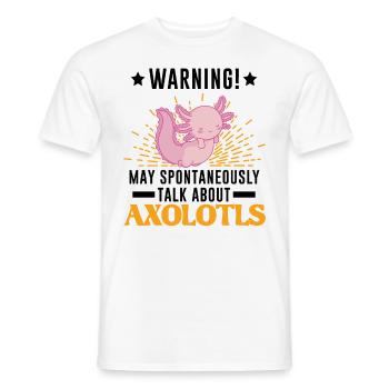 Axolotl Cadeau Queue Lurch - T-shirt homme - blanc - Devant - AI Model Male 178 dark (178cm)