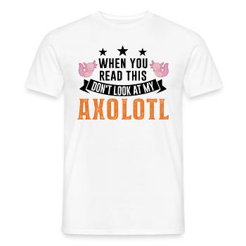 Axolotl Gift Tail Lurch Axolotl - Men's T-Shirt - white - Front - AI Model Male 178 dark (178cm)