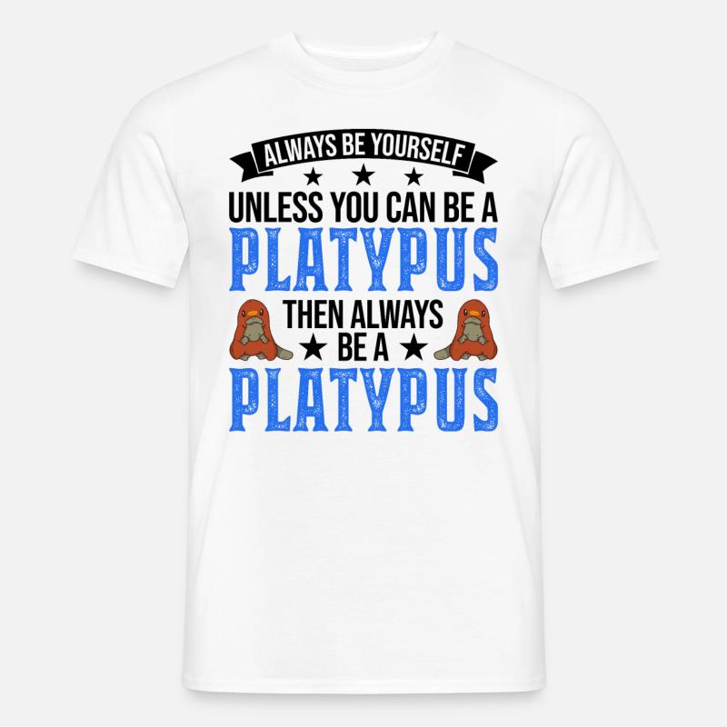 Schnabeltier Geschenk Platypus - Männer T-Shirt - Weiß