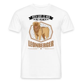 Mich gibt es nur mit meinem Leonberger - Männer T-Shirt - Weiß - Vorne - AI Model Male 178 dark (178cm)
