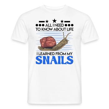 Snail Gift Vineyard Snail - Men's T-Shirt - white - Front - AI Model Male 178 dark (178cm)