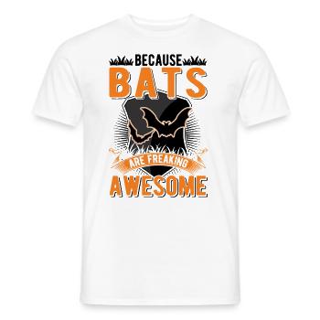Parce que les chauves-souris sont des chauves-souris géniales - T-shirt homme - blanc - Devant - AI Model Male 178 dark (178cm)