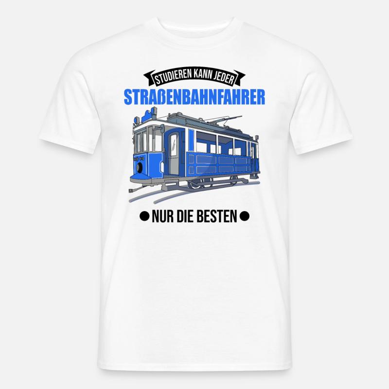 Straßenbahn Geschenk Straßenbahnfahrer Tram S-Bahn - Männer T-Shirt - Weiß
