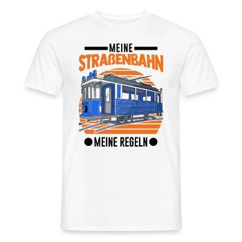Meine Straßenbahn Meine Regeln Tram S-Bahn - Männer T-Shirt - Weiß - Vorne - AI Model Male 178 dark (178cm)