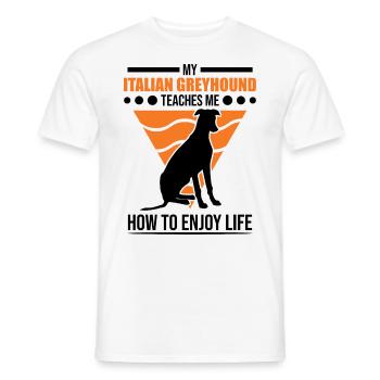 Italienischer Windhund Italienisches Windspiel - Männer T-Shirt - Weiß - Vorne - AI Model Male 178 dark (178cm)