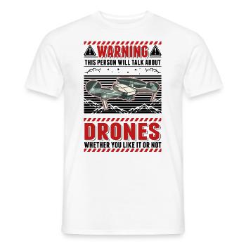Drohne Drohnenpilot Quadrocopter - Männer T-Shirt - Weiß - Vorne - AI Model Male 178 dark (178cm)