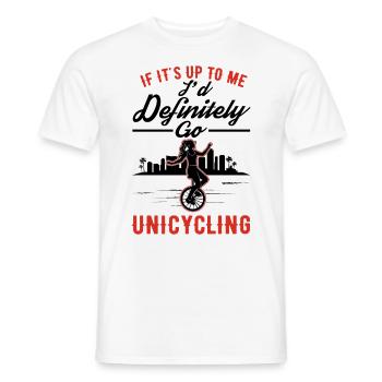 Unicycliste Cadeau Monocycle Fille - T-shirt homme - blanc - Devant - AI Model Male 178 dark (178cm)