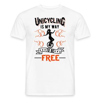 Unicyclist Gift Unicycle Girl - Men's T-Shirt - white - Front - AI Model Male 178 dark (178cm)