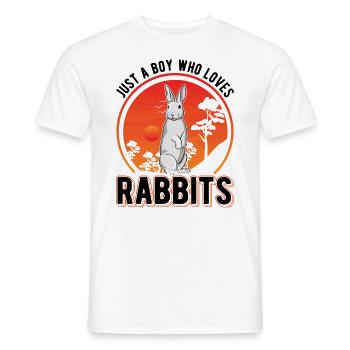 Rabbit Young Rabbit Rabbit - Men's T-Shirt - white - Front - AI Model Male 178 dark (178cm)